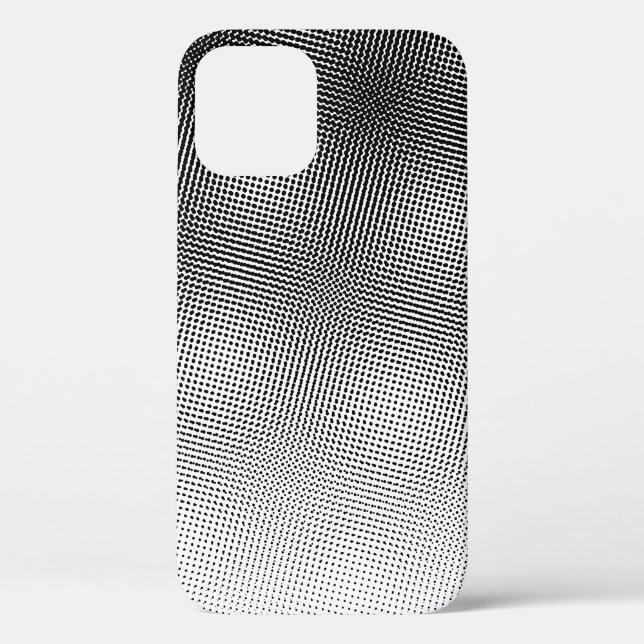 Coques Case-Mate iPhone Motif artistique Moiré noir et blanc (Verso)