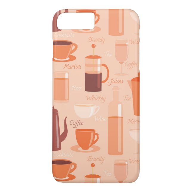 Coques Case-Mate iPhone Motif avec boissons et texte (Dos)