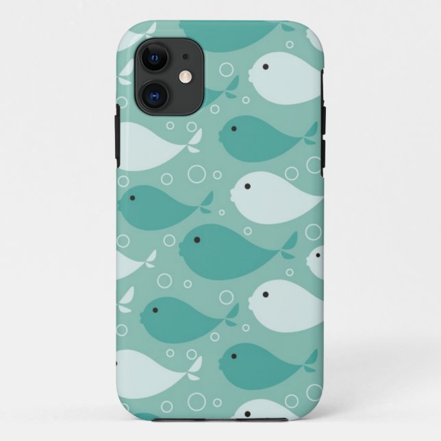 Coques Case-Mate iPhone motif avec des poissons (Dos)