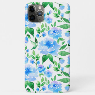 Case-Mate iPhone Case Motif avec fleurs d'aquarelle bleue