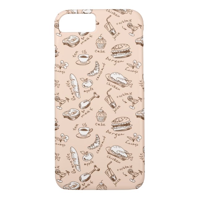 Coques Case-Mate iPhone Motif avec la nourriture (Dos)