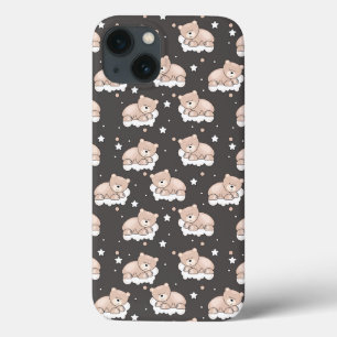 iPhone 13 Coque motif avec le petit sommeil d'ours