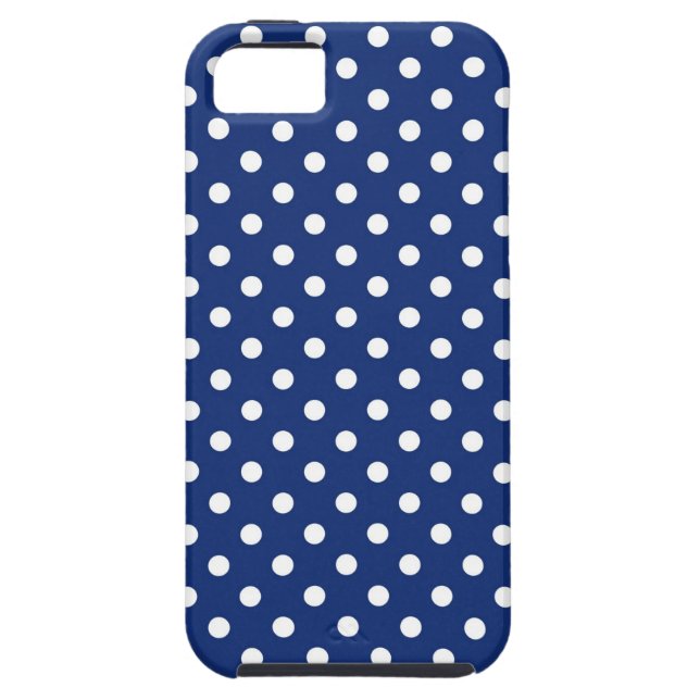 Coques Case-Mate iPhone Motif avec le pois blanc (Dos)