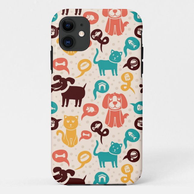 Coques Case-Mate iPhone Motif avec les chats et les chiens drôles (Dos)