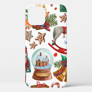 Case-Mate iPhone Case Motif avec ornements de Noël Vintage, jouets et