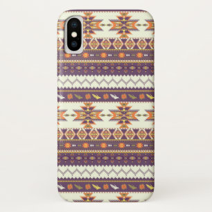 Coque iPhone X Motif aztèque coloré