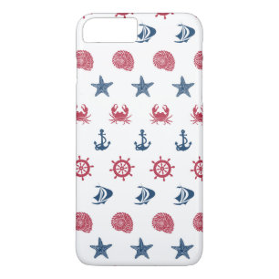 Etui iPhone Case-Mate Motif blanc et bleu rouge de symbole de mer