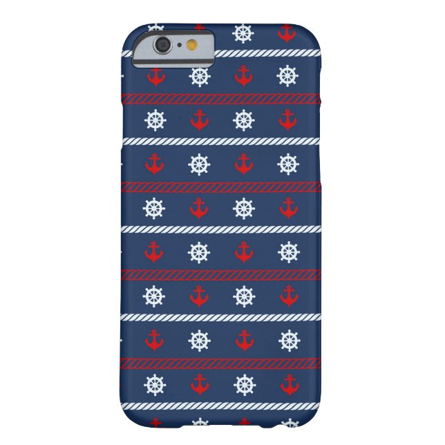 Coques Case-Mate iPhone Motif blanc et bleu rouge d'océan (Dos)