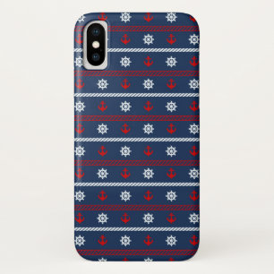 Case-Mate iPhone Case Motif blanc et bleu rouge d'océan