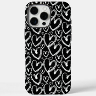 Coques iPhone 16 Pro Max Motif blanc noir de couleur moderne