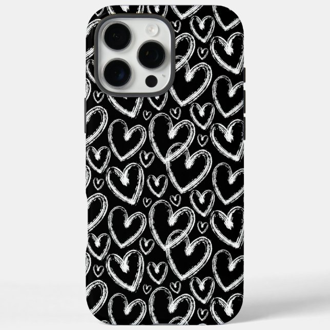 Coques Case-Mate iPhone Motif blanc noir de couleur moderne (Verso)