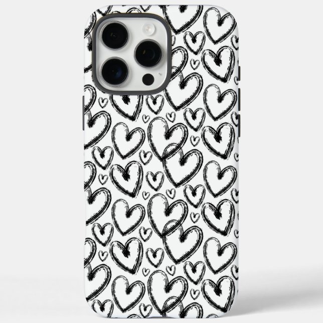 Coques Case-Mate iPhone Motif blanc noir de couleur moderne (Verso)