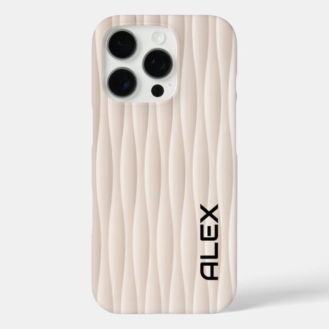 Coques Case-Mate iPhone Motif blanc Wavey - Conception abstraite minimalis (Verso)