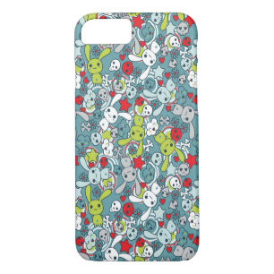 Coque iPhone 8/7 motif bleu de kawaii