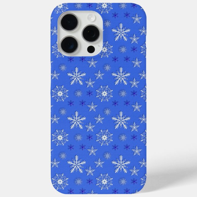 Coques Case-Mate iPhone motif bleu de Noël (Verso)