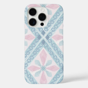 Coques iPhone 16 Pro motif bleu en forme de diamant