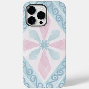Coque Pour Pour iPhone 14 Pro Max motif bleu en forme de diamant