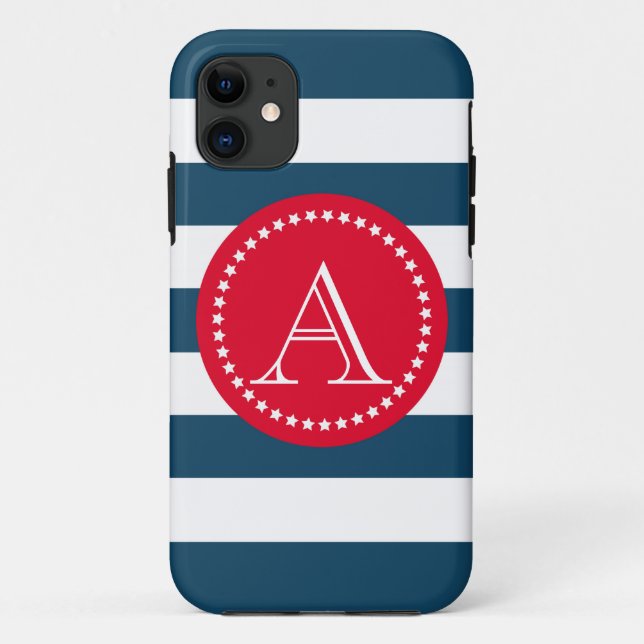 Coques Case-Mate iPhone Motif bleu et blanc (Dos)