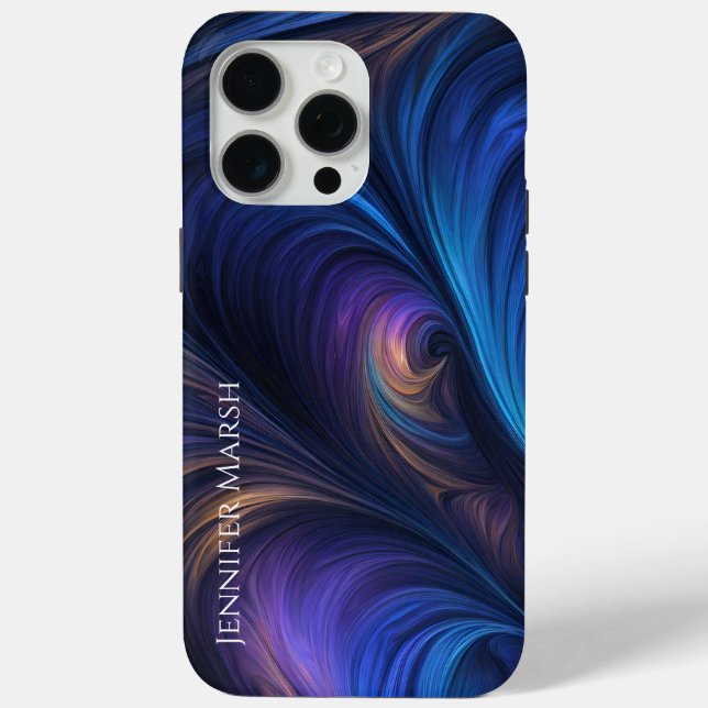 Coques Case-Mate iPhone Motif bleu foncé (Verso)