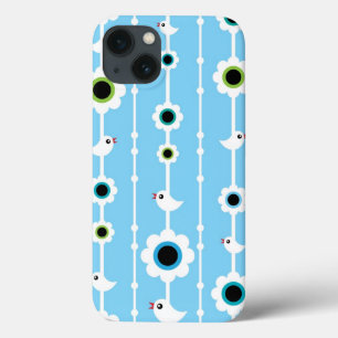 Etui iPhone Case-Mate motif bleu oiseau et fleurs