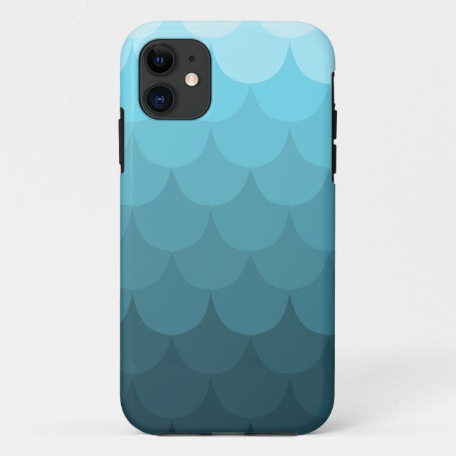 Coques Case-Mate iPhone Motif bleu Ombre Scallop (Dos)