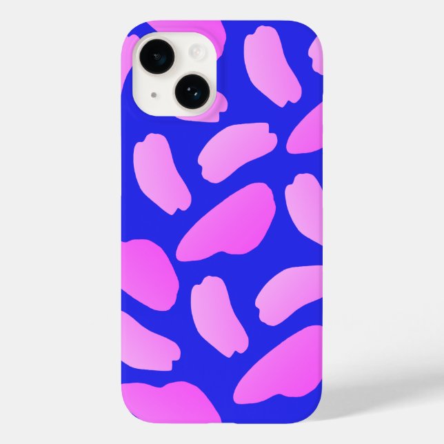 Coques Case-Mate iPhone Motif bleu rose Abstrait (Verso)