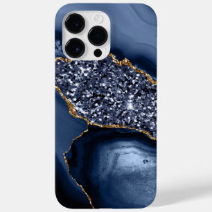 COQUE POUR POUR iPhone 14 PRO MAX MOTIF BLUE & OR AGATE