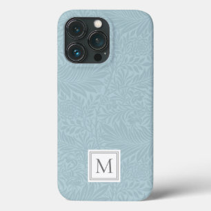 Case-Mate iPhone Case Motif botanique boho bleu élégant avec monogramme