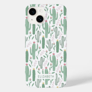 Coque Pour iPhone 14 Motif botanique Cactus personnalisé