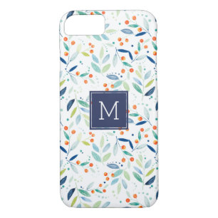 Coque iPhone 8/7 Motif botanique d'aquarelles sensibles en pastel