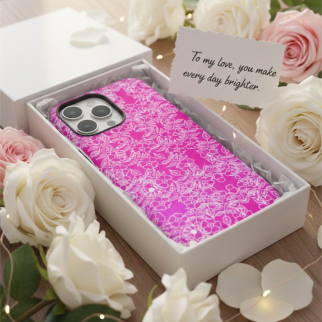 Coques Case-Mate iPhone Motif botanique rose chic (Créateur téléchargé)
