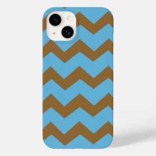 Coque Pour iPhone 14 Motif Brown Chevron Bold