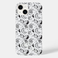 Motif cachemire noir et blanc – Art textile élégan