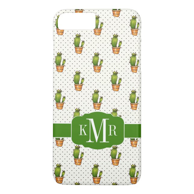 Coques Case-Mate iPhone Motif Cactus & Succulent Polk Dot (Dos)