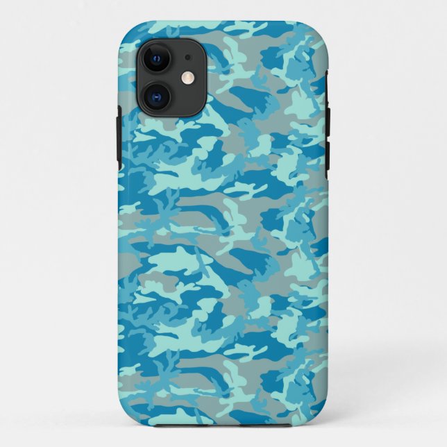 Coques Case-Mate iPhone Motif Camo BlueBlast (Dos)