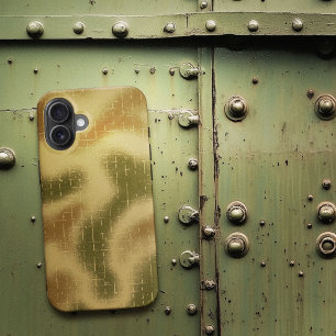 Coque Pour iPhone 16 Motif Camo tactique peint au Spray Brown