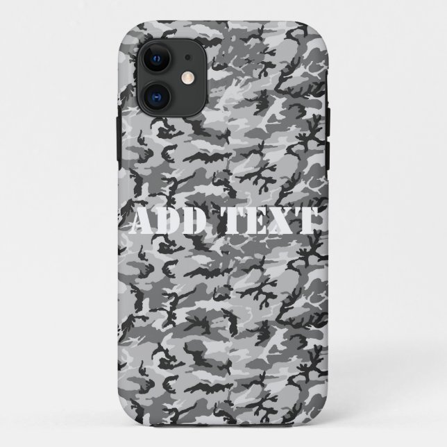 Coques Case-Mate iPhone Motif Camouflage urbain - Noir & Gris (Dos)