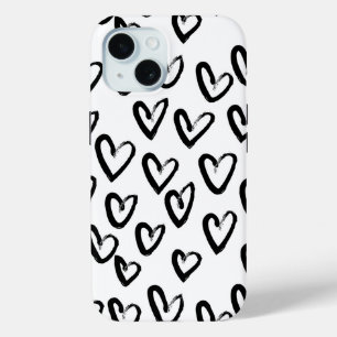Coque Pour iPhone 15 Motif cardiaque de peinture AVC
