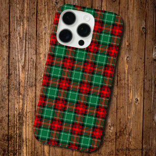 Coques iPhone 16 Pro Motif carreau de Noël rouge vert