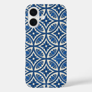 Coque Pour iPhone 16 Motif Carrelage Lotus Méditerranéen - Le Lotus Bla