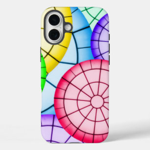 Coques iPhone 16 Plus Motif Cercles Abstraits colorés