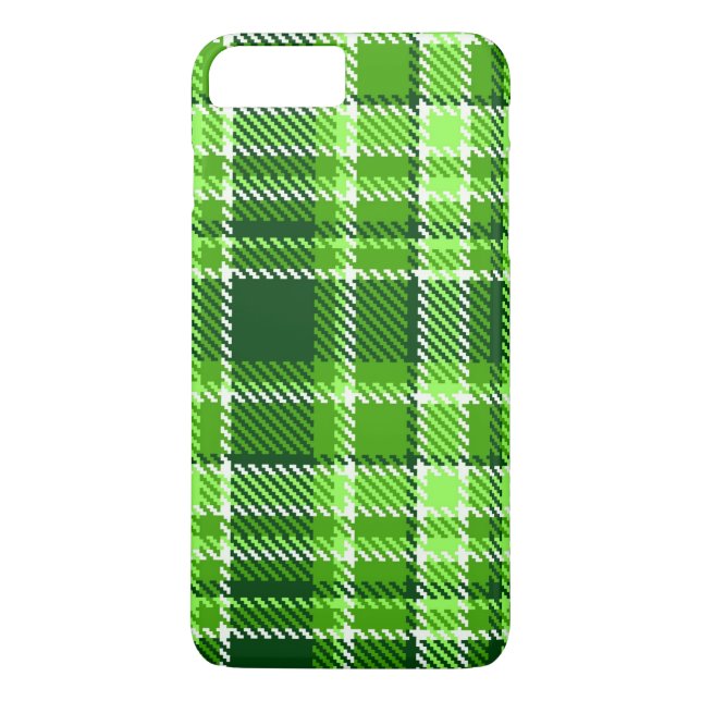 Coques Case-Mate iPhone Motif Checkered de couleur verte (Dos)