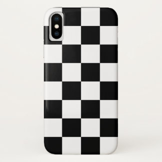 Case-Mate iPhone Case Motif Checkered noir et blanc (WB)