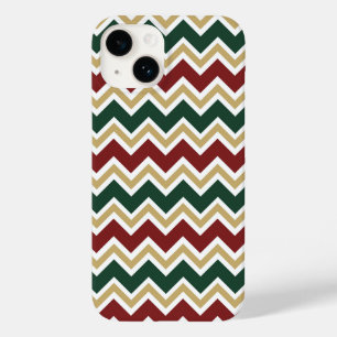 Coque Pour iPhone 14 Motif Chevron blanc rouge vert