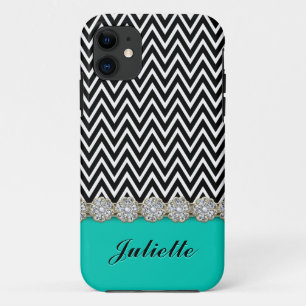 Etui iPhone Case-Mate Motif Chevron noir blanc losange