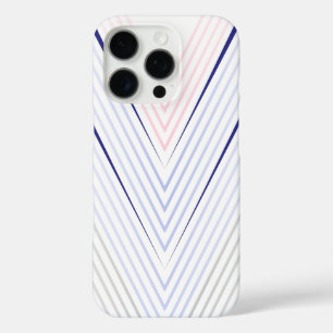 Coques iPhone 16 Pro Motif Chevron sur Arrière - plan blanc