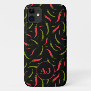 Case-Mate iPhone Case Motif Chili Peppers sur noir