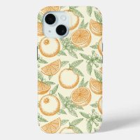 Motif classique aux fruits orange