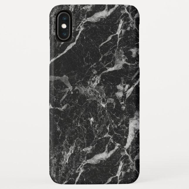 Coques Case-Mate iPhone Motif classique en marbre noir (Dos)