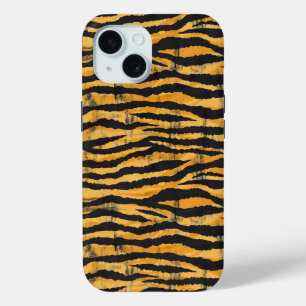 Coque Pour iPhone 15 Motif classique Tiger Stripes